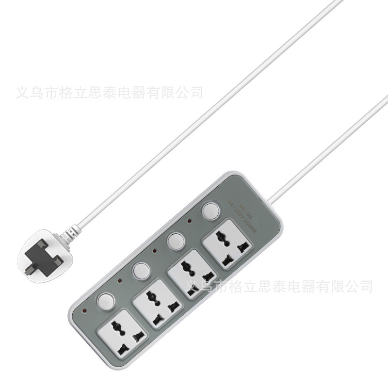 厂家供应排插国际万能通用孔多孔拖线板插板带线批发家用外贸插座