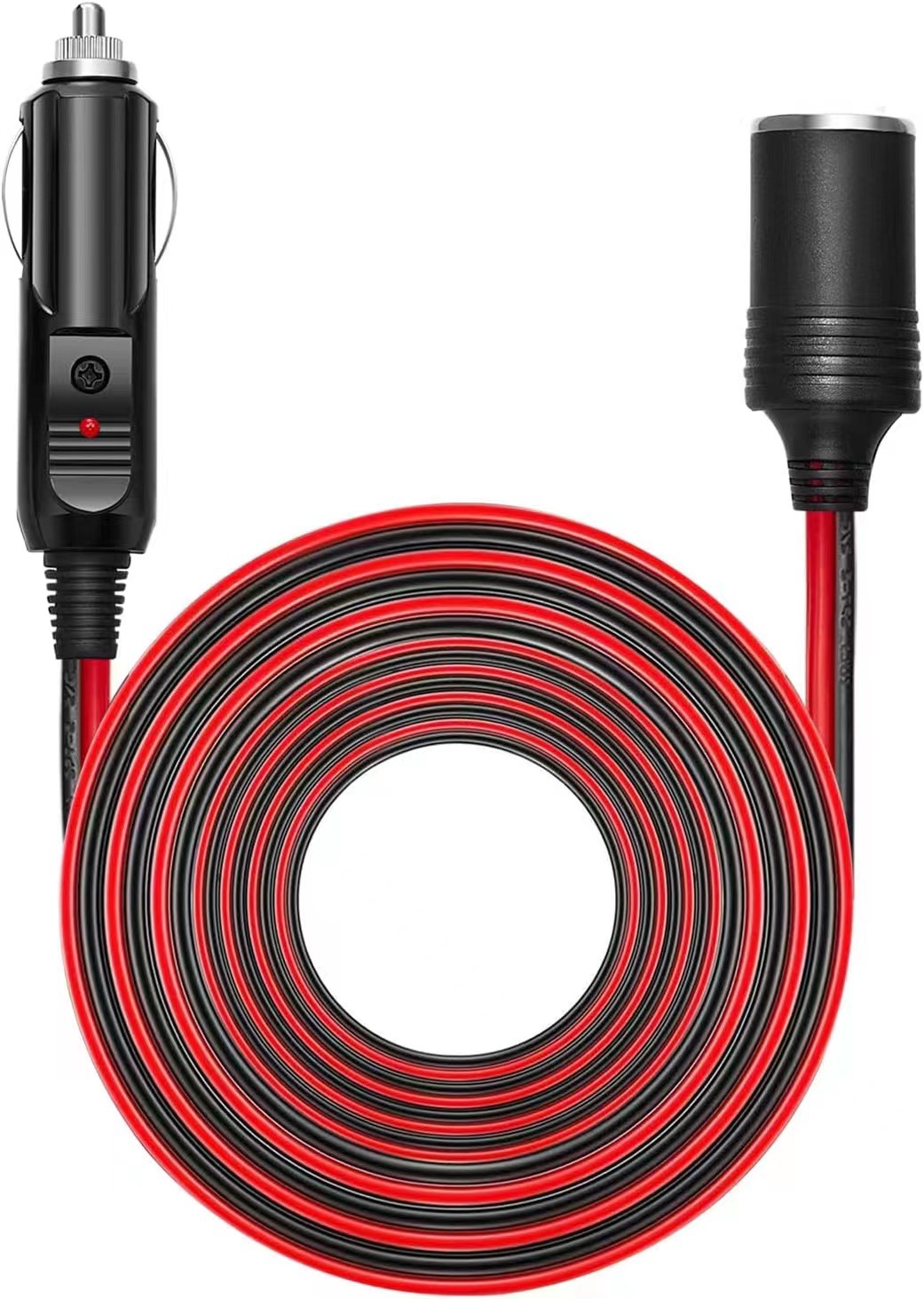 4m Car Cigarette Lighter 16Awg/Spt-2 Power Cord with Bullet Connector Female Plug Extension Cable for Vehicle Use