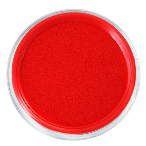 Deli ink pad 9863 round quick-drying water-resistant mud office financial atomic printing ink red / blue