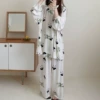 2421 White Panda + Hair Circle HX Long Sleeve Large Size