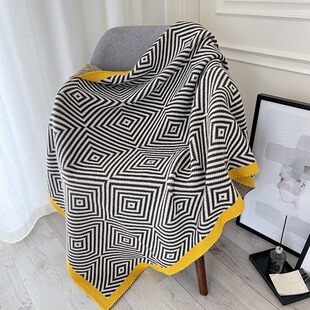 Advanced Sense Entry Luxury Knitted Aircraft First Class Aviation Blanket Sofa Cover Blanket Living Room Blanket Office Nap Blanket