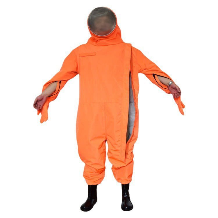 带面罩消防员防蜂服连体式密封性好防叮咬捕蜂服防穿刺抓蜂防护服