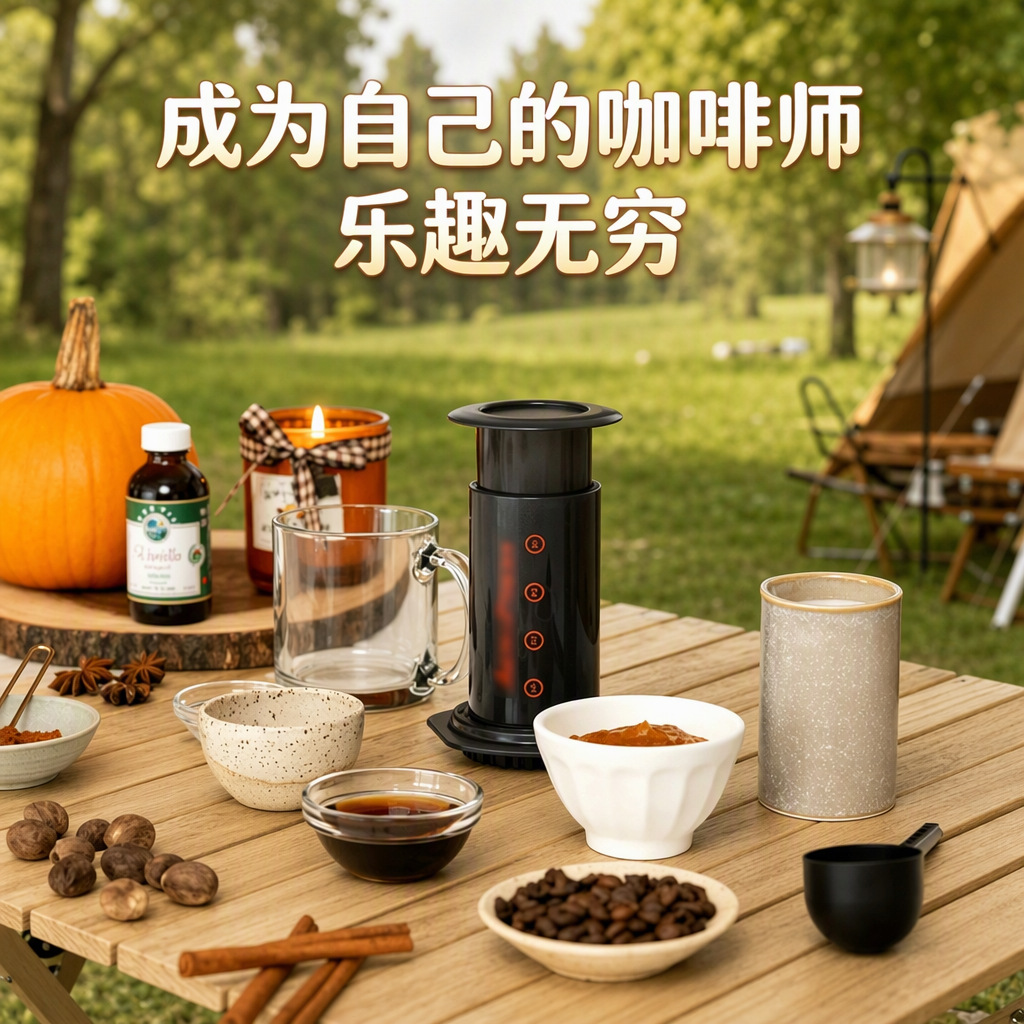 Camping Picnic Outdoor Manual Brewing Home Use Aeropress Coffee Maker French Press Cup Pot Cross-Border Portable Filter Paper