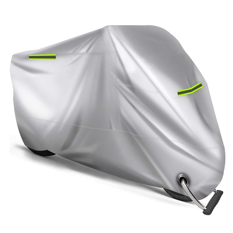 Motorcycle Cover, Rainproof and Sunproof, Thickened 190t Silver-Coated, for Electric Vehicles and Bicycles, Exclusively for Cross-Border Sales, Supports Label Customization