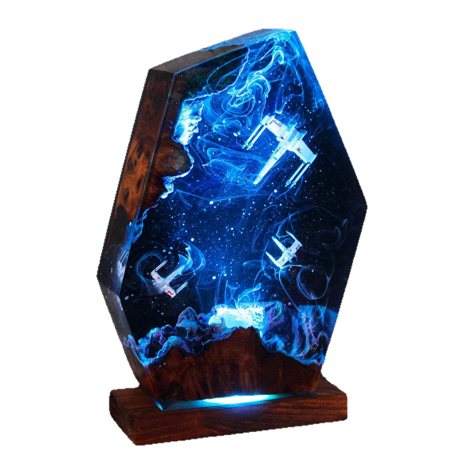Transfronteriza venta caliente estereoscópico Star Wars lámpara de resina única regalo de decoración de la habitación de los chicos