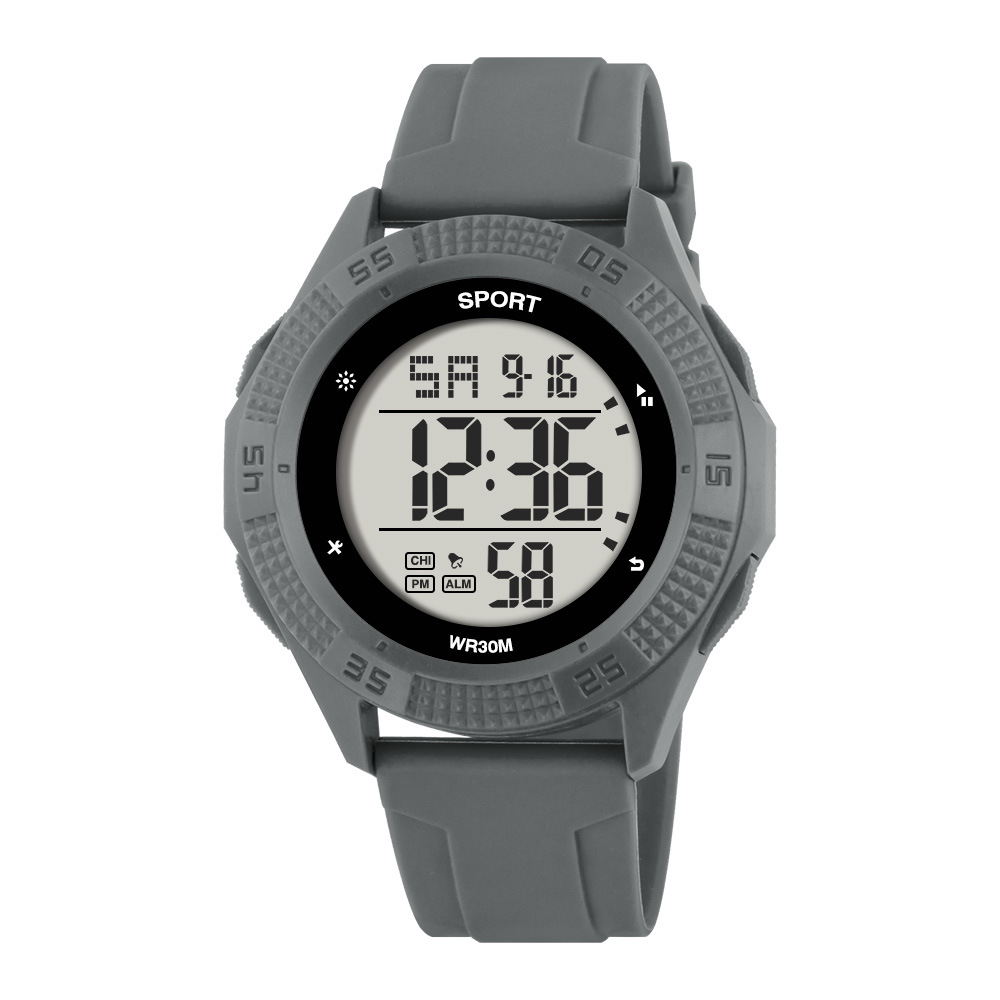 Tendencia hombre al aire libre nocturna relojes electrónicos multifuncionales estudiantes de secundaria alarma relojes electrónicos deportivos