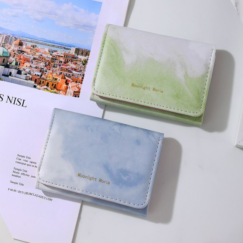 2024 New Wallet Women's Lightweight Short Cute Coin Purse Ink Painting Student Niche Design Wallet Storage 2024 New Wallet Women's Lightweight Short Cute Coin Purse Ink Painting Student Niche Design Wallet Storage