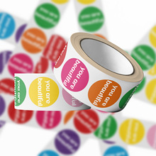 500张/卷彩色励志鼓励美丽卷卷贴纸装饰DIY手机壳滑板PVC跨境贴纸