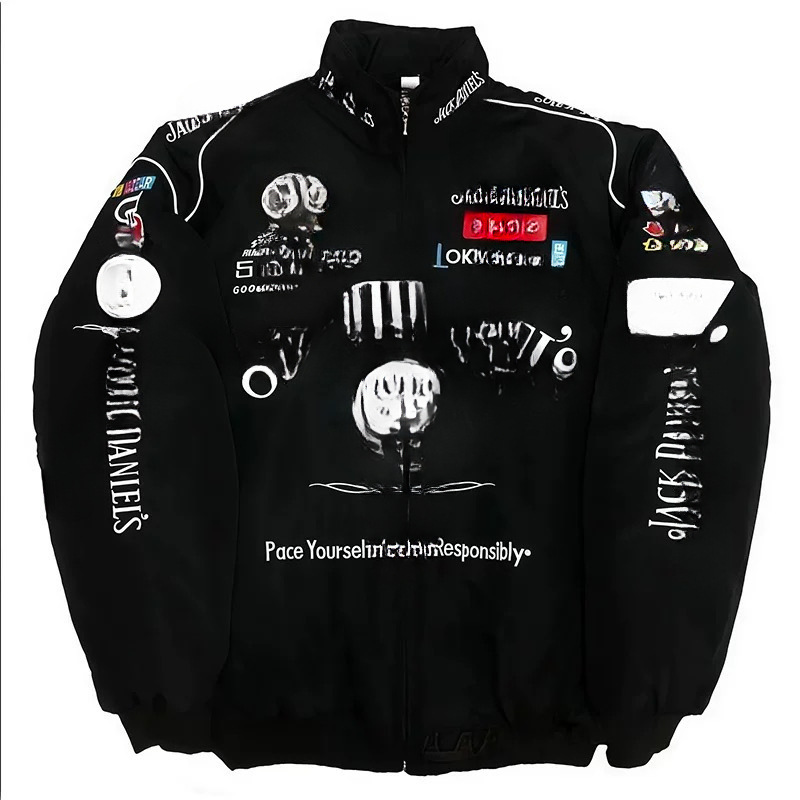 F1 bordado "delgado" nuevo traje de carreras de velocidad con traje de ciclismo de manga larga chaqueta de locomotora