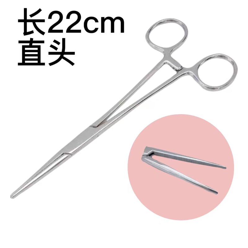 ステンレス医療用止血鉗子ピンセット釣りフック抜缶工具獣用ペット縫合針保持器直エルボ|undefined