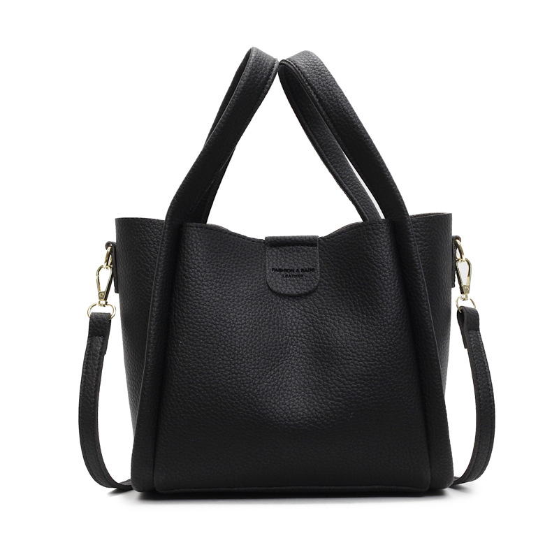 Comercio exterior ocio retro bolso de cubo de mano 2025 nuevo versátil simple bolso de hombro de alta calidad textura mochila