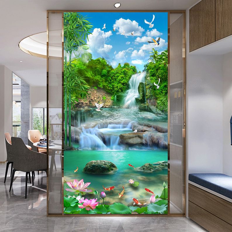 玄関装飾画寝室シール山水廊下壁画通路風景年画壁画客間中国式|undefined