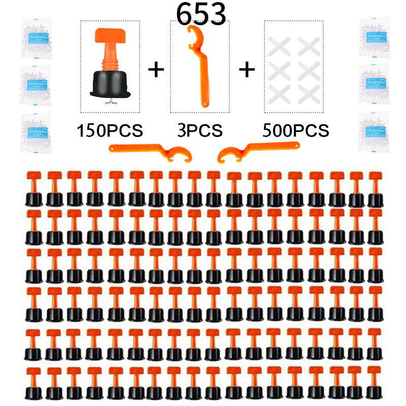 Transfronterizo 653 Unids dispositivo de nivelación de azulejos nivelador herramienta de colocación de azulejos de pared azulejo regulador de posicionamiento Herramienta de Azulejo