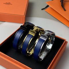 高バージョンH字ブレスレットV金高版エナメルカラーファッション百合黒武士男女カップルブレスレット高級感