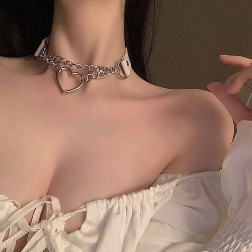 Imprison your heart, love jewelry, neck strap, sexy necklace, dark choker lock, women's necklace + traction rope fun