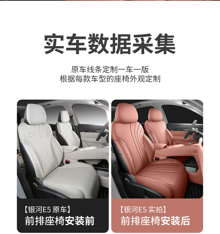 Geely Galaxy E5 Special Seat Cover Napa Leather Four Seasons Universal Full-Surrounded Breathable Perforated Cushion