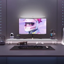 电脑台式显示器增高架办公室桌面亚克力抬高屏幕支架子悬浮置物架