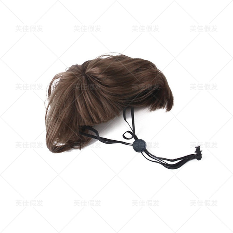 新しい人形ウィッグ黄色のカールショートヘアかわいいペンダント人形前髪ウィッグヘッドギアカール|undefined