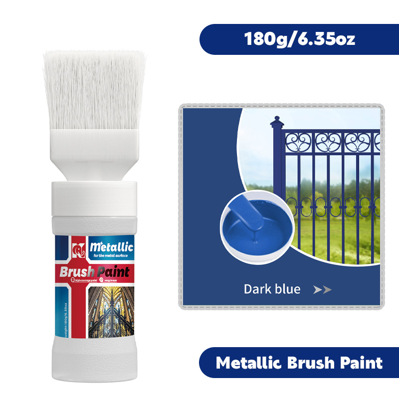 파란색 180g 브러시 금속 페인트, 브러시 헤드와 함께 제공
