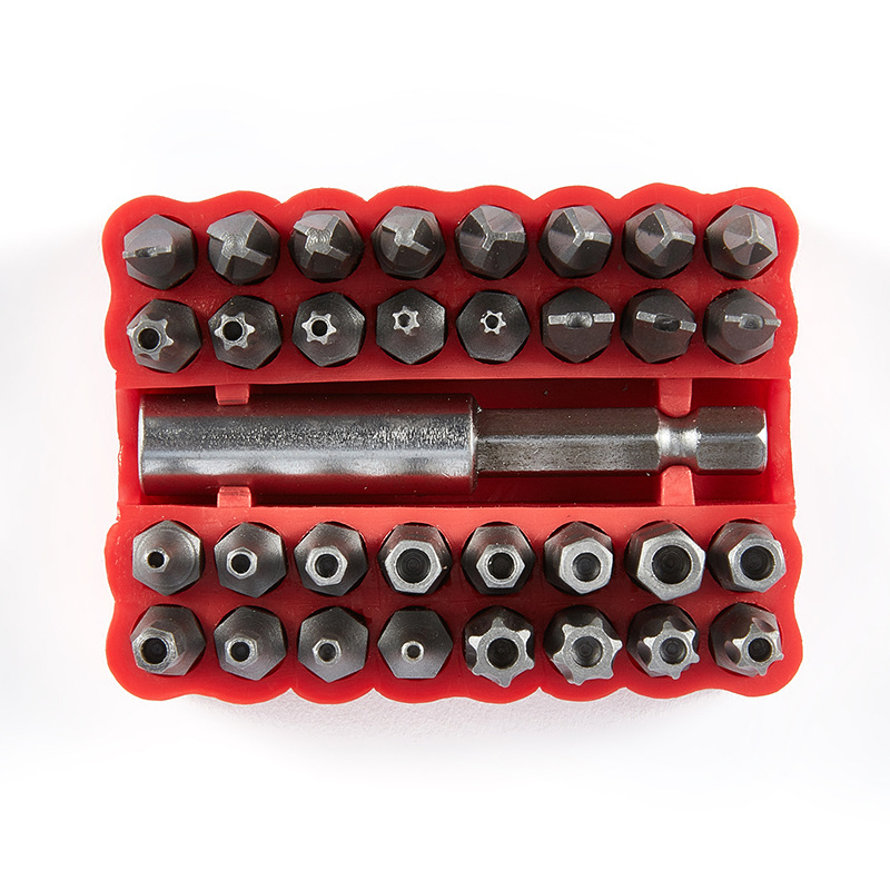 33PC实心批头组合空心异形套装内六角梅花一字十字33件套螺丝刀电