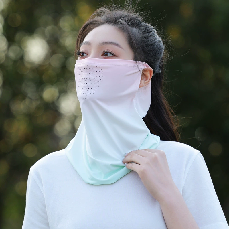 Дышащая дыра солнцезащитный крем вуаль женщина летом