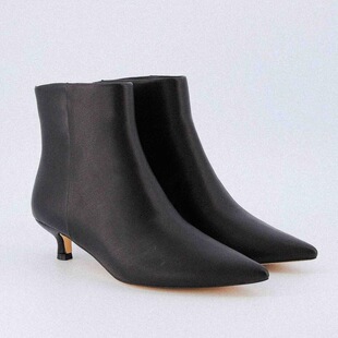 J 41068 Pointed Toe Side Zipper Ankle Boots ���^����朶�ѥ