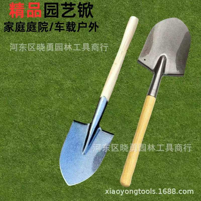 Лопата стальная с деревянной ручкой, лопата для цветов, садовые принадлежности, инструменты для улицы, лопата из марганцевой стали, военная лопата