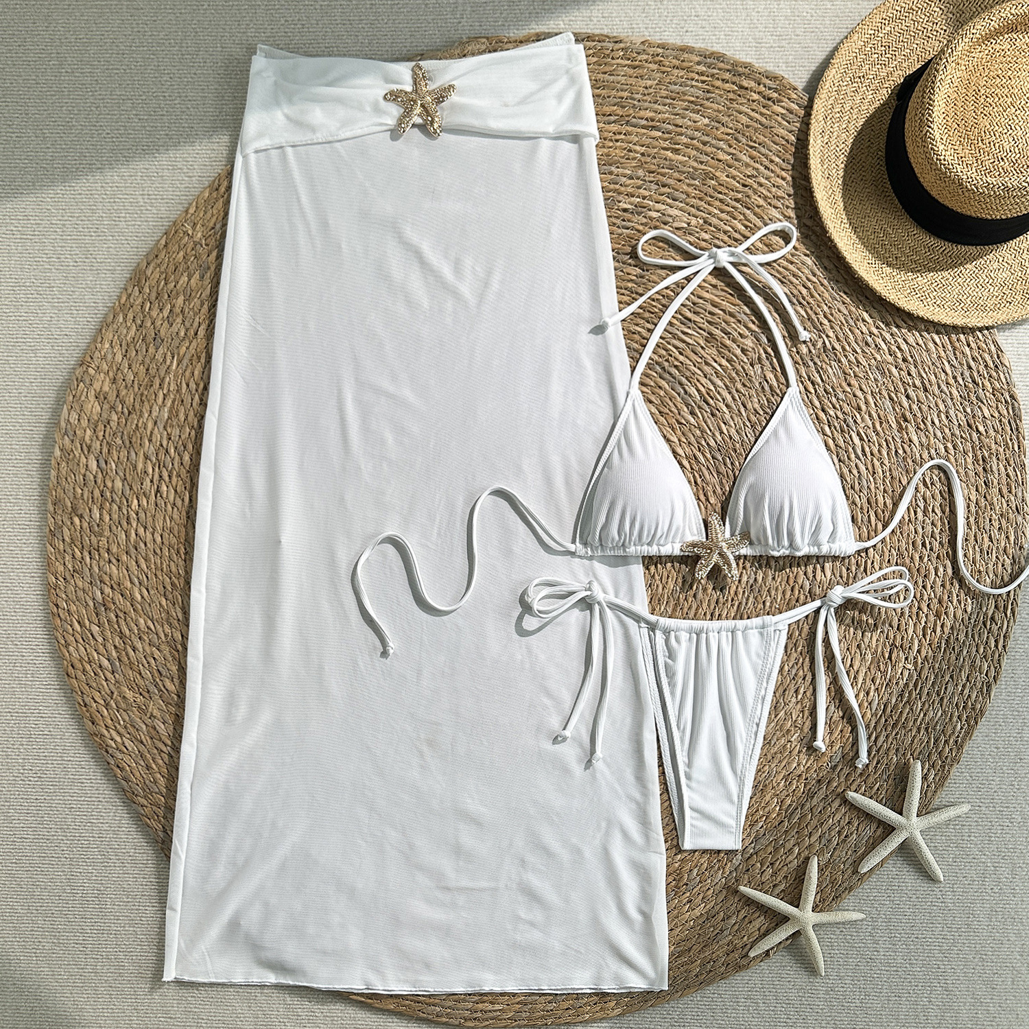 Fashionable Sexy Two Piece Swimsuit Set New Style Beach Bikini Swimwear for Women_ecoleips.com