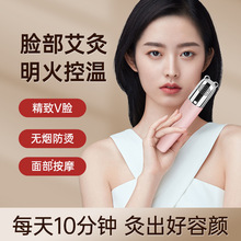 新款艾灸仪电动手持瘦脸仪双头震动防烫面部眼部提拉美容艾灸棒