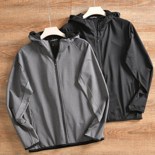 Customized High Elasticity and Quick Drying! Spring and Autumn New Men's Sports and Leisure Hooded Cardigan Sweatshirt Jacket with Logo Printed
