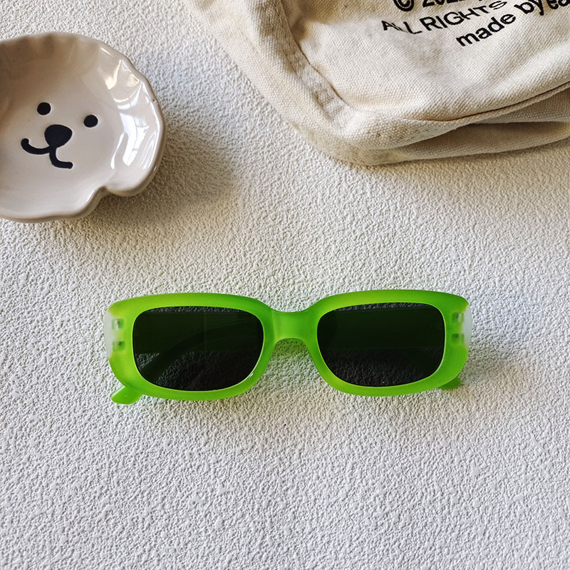 Ins gafas de sol retro para niños personalidad estilo occidental estilo cóncavo fotos decorativas gafas de sol de montura cuadrada para bebé