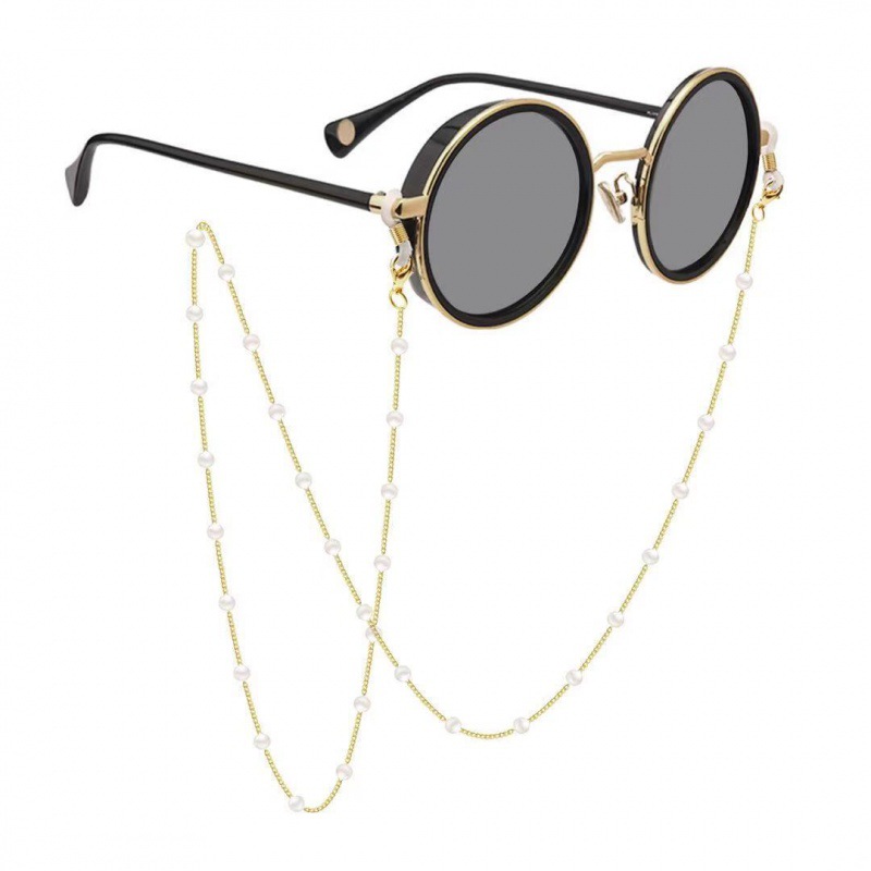 Eyewear chain senior Retro fashion Simplicity Pearl Chain electroplate Pearl Presbyopic glasses Lanyards halter