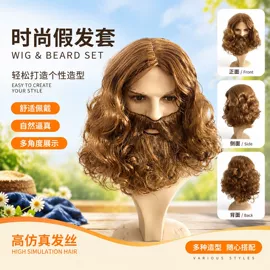 假发长卷发;cos假发;男士假发