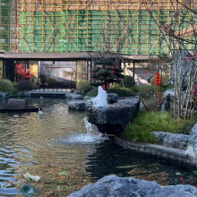 黑山原石異形加工流水水缽噴泉景觀石假山石組合庭院酒店園林擺件