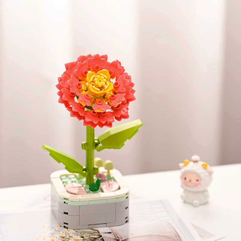 Lego, конструктор, умная игрушка, цветочный рисунок, подсолнечник, подарок на день рождения