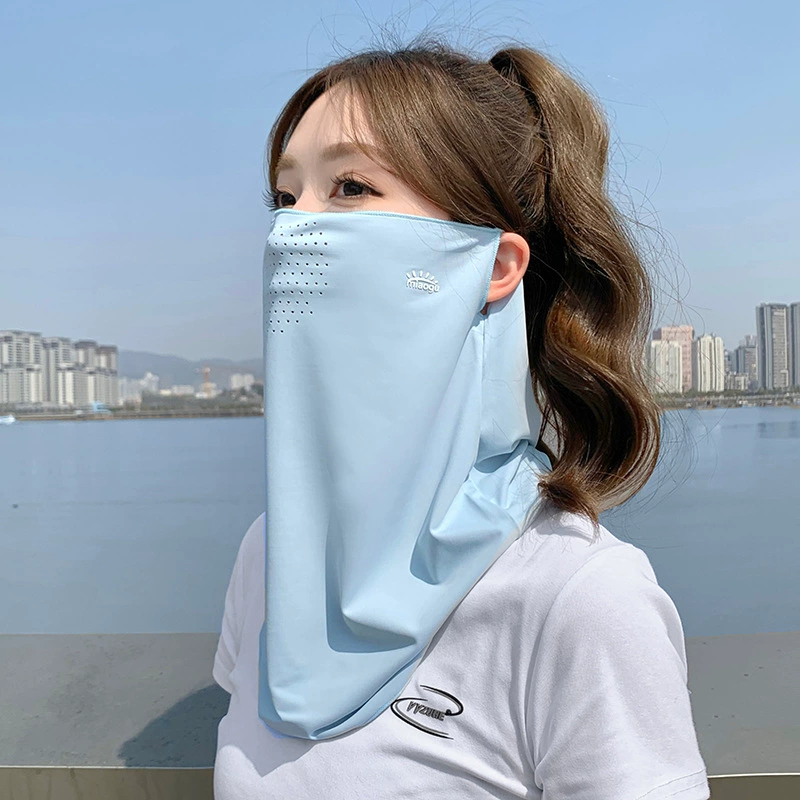 Халатная медицинская маска Silk с платком на шее, UPF50+ защита от солнца, унисекс, лёгкая