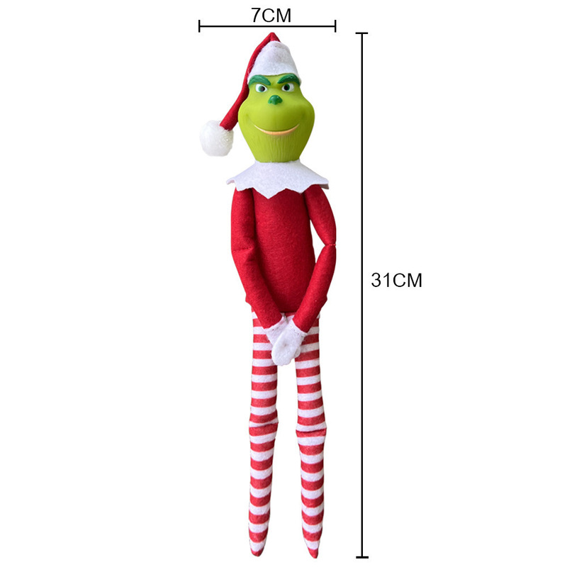 外国貿易クロスボーダー本棚赤い人形エルフ人形クリスマスツリーペンダント長脚人形ぬいぐるみ男の子と女の子用|undefined