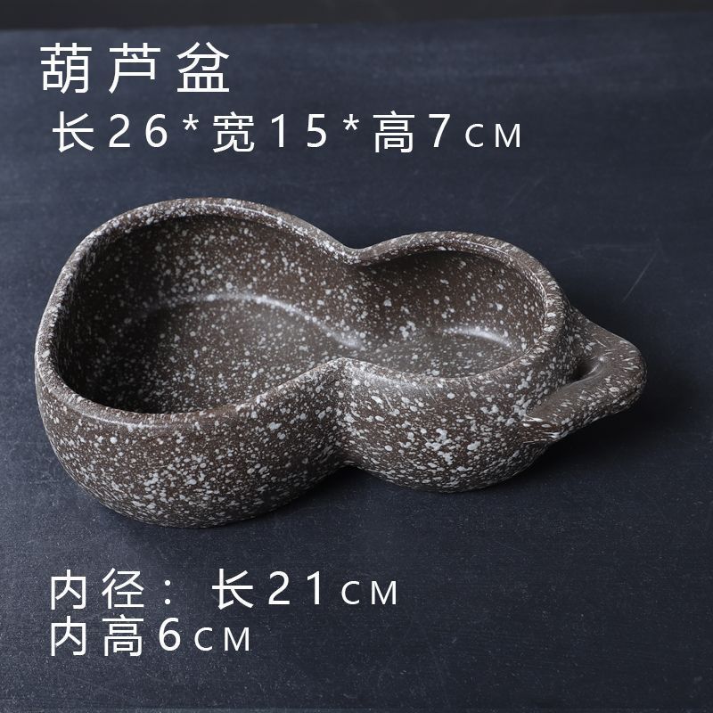 大号长条花盆陶瓷鱼缸古法养鱼缸铜钱草花长方形盆仿石头厂家一件|undefined