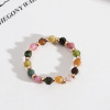 Trend design organic tourmaline accessory, elastic ball with beads, ring, European style