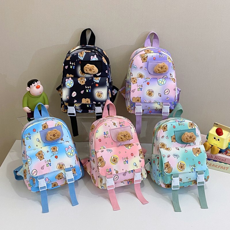 Capibala lindas mochilas para niños y niñas mochilas para estudiantes de jardín de infantes 2025 nueva impresión mochila infantil