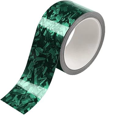 Auto Color Change Film — Door Sill Strip Anti-Step Pedal - pet-flower-carbon-green-3cm5mmeters