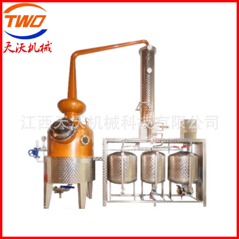 厂家供应500升蒸馏设备伏特威士忌金酒生产设备壶式酿酒设备蒸酒