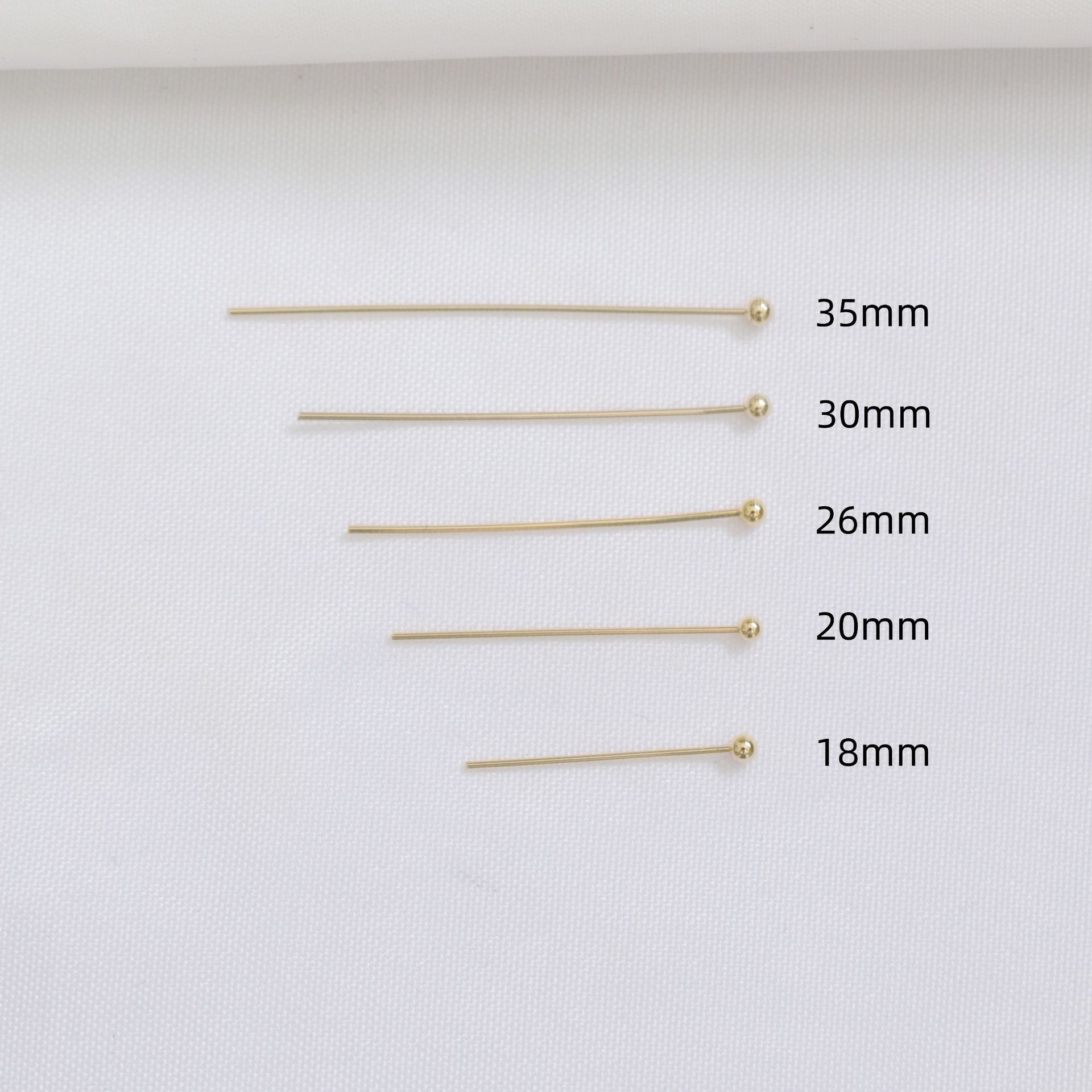 14K envuelto en oro color-preservación cabeza redonda bola aguja 0,6mm de espesor bricolaje hecho a mano con cuentas aguja joyería aguja accesorios material al por mayor