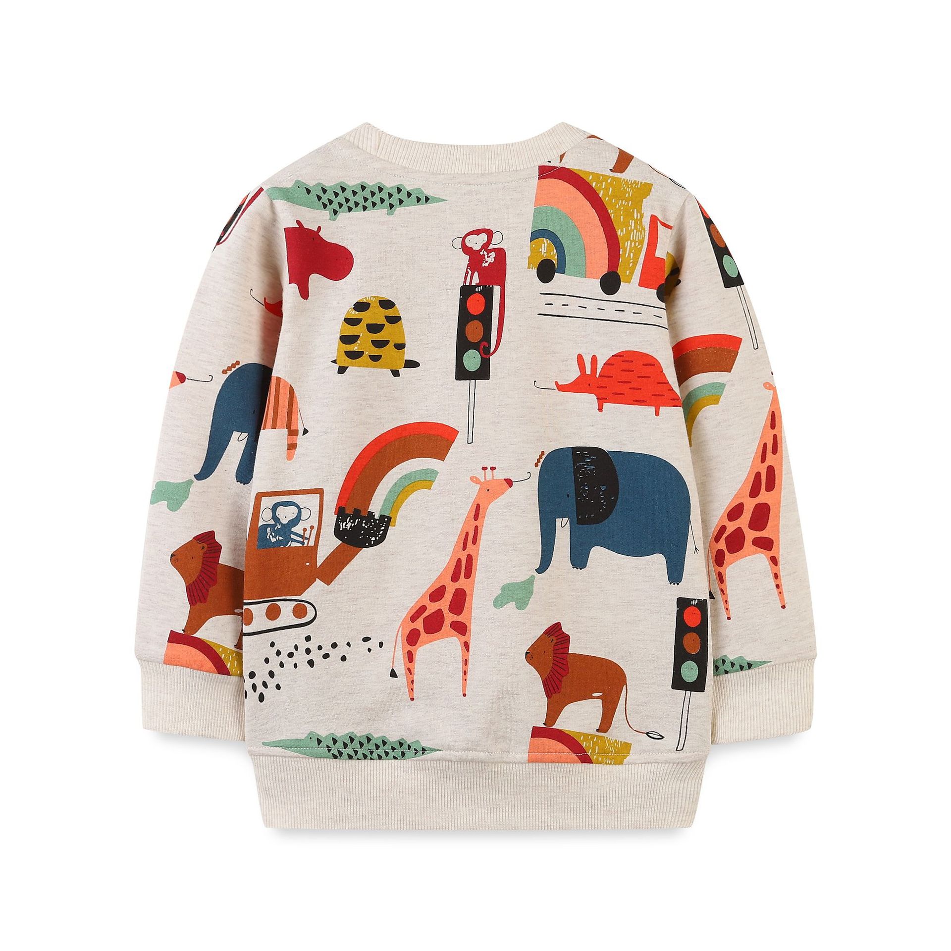 Sudadera niño algodón cuello redondo dibujos animados estampado​