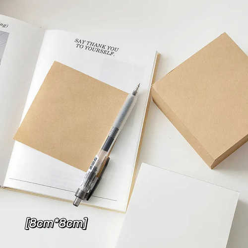 Unprinted replacement 400-page small square brick extra thick note pad blank draft paper tearable square note paper