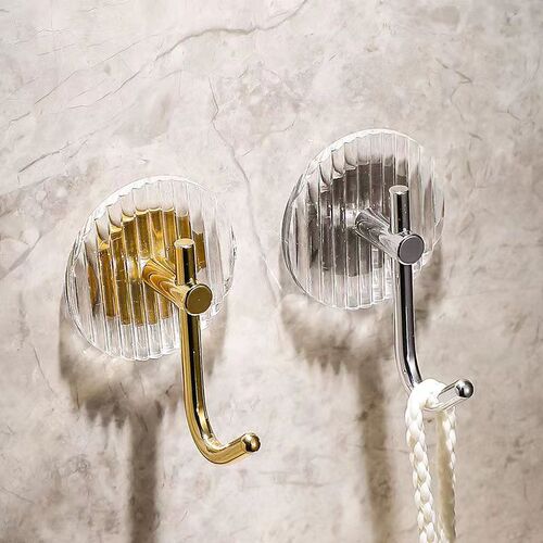 Stainless steel acrylic no-drill hooks strong adhesive kitchen wall hanging sticky hooks clothes invisible nail metal hook