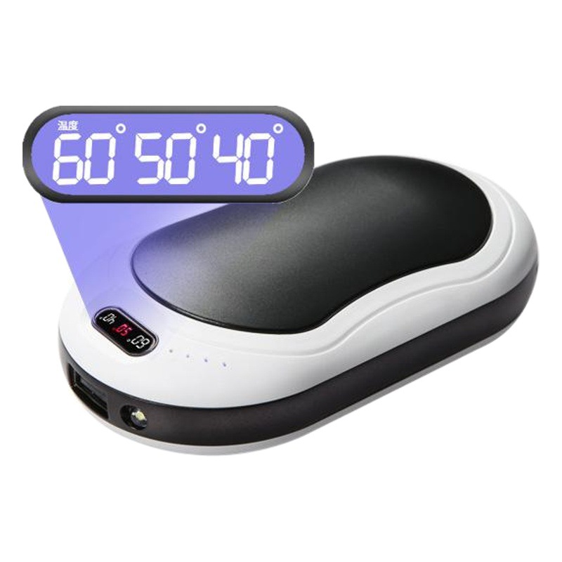 Banco de energía de doble uso nuevo USB con luz masaje mini calentador de mano fuente de alimentación móvil