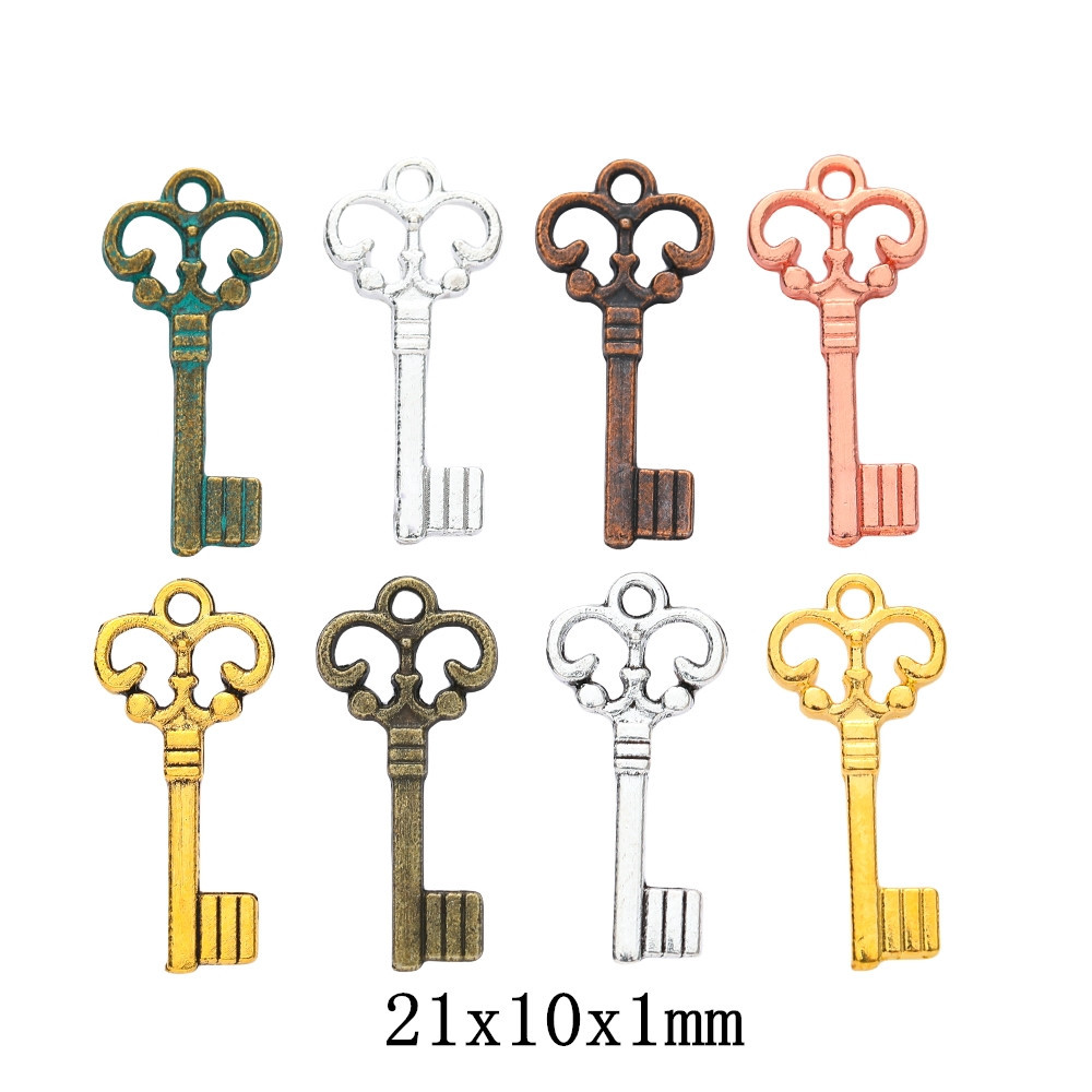 2g Weight Pendant Jewelry Making Type DIY Jewelry Accessories Classification 1 Piece Quantity Alloy Material Key Pattern Plating Design Cute, Retro Style 1 Piece Alloy Key Pendant DIY Jewelry Accessories 无
