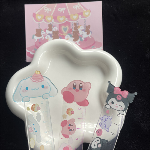 New Sanrio ruler student painting Melody cinnamon dog Kurome measuring ruler cute cartoon stationery