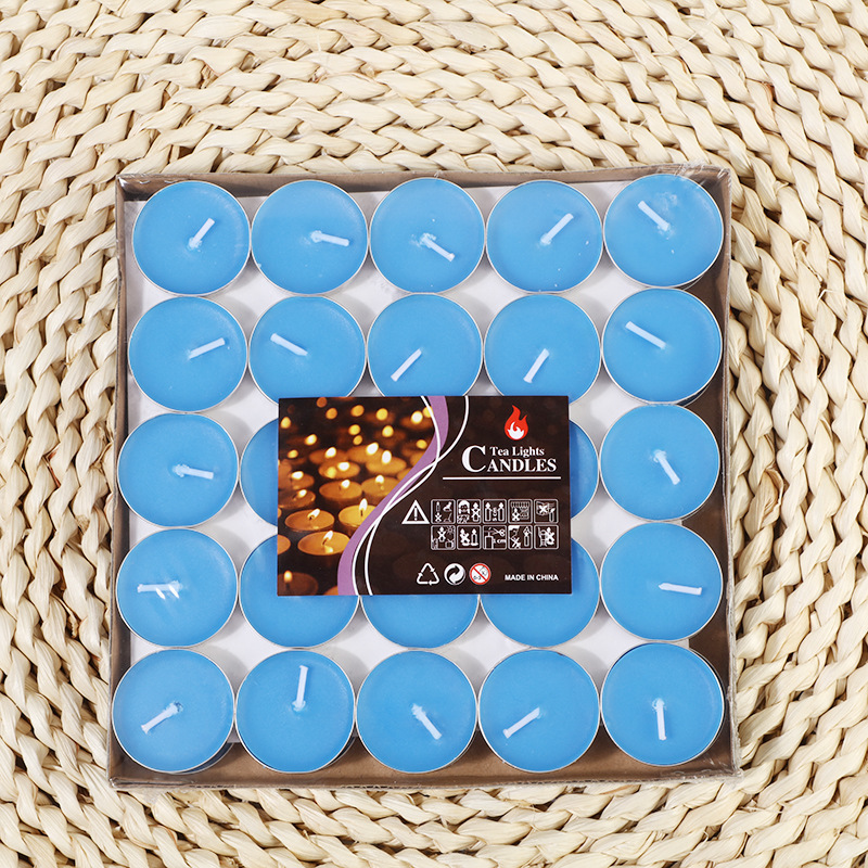 Té libre de humo de cera 2 horas 50 piezas aislamiento térmico calefacción té pequeña vela Hotel propuesta KTV placa redonda calefacción
